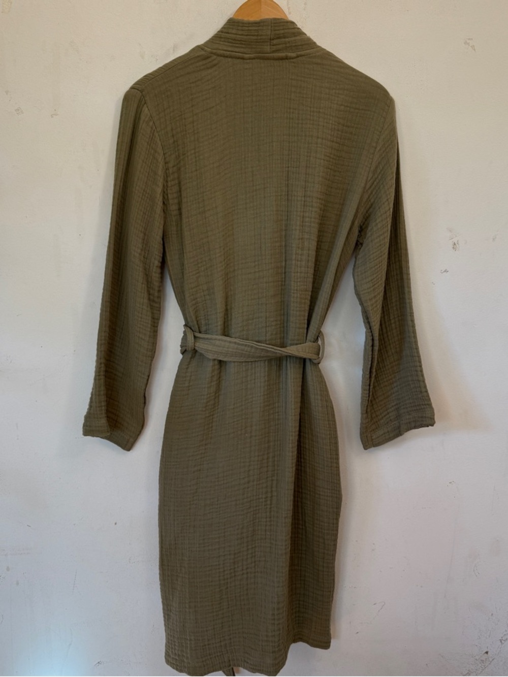 Parachute Home Cotton Robe in Olive Green XS - Picture 5 of 6